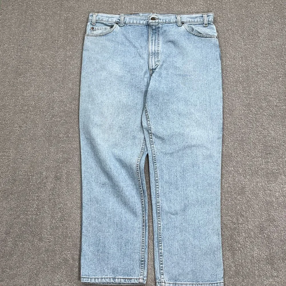 Levis Jeans Men W42 L30 Light Blue‎ Relaxed Fit  Denim WPL423 Bat Wing USA  VTG